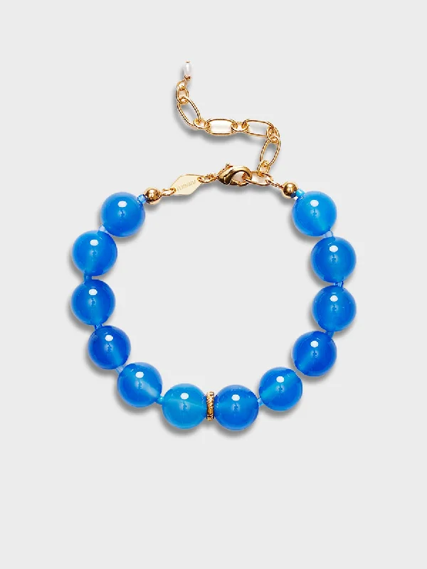 Ladies bracelets mature elegance-Ball Bracelet in Pacific Blue