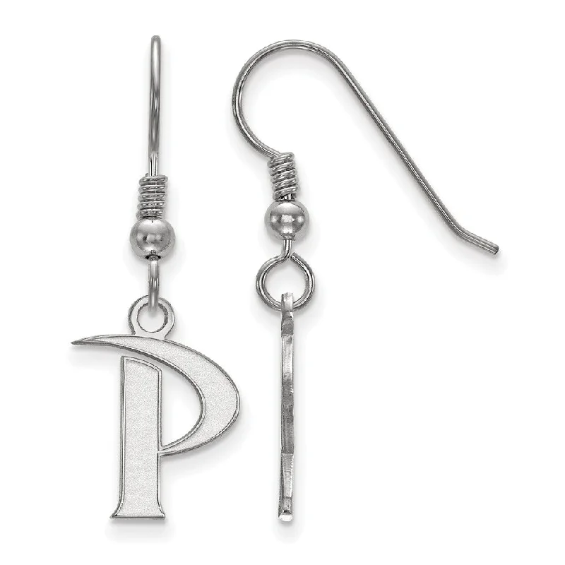 Ladies earrings office wear-Sterling Silver Pepperdine University Small Dangle Earrings