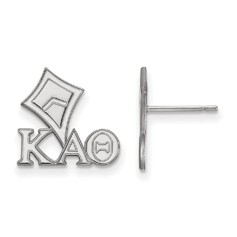 Ladies earrings sister pairs-Sterling Silver Kappa Alpha Theta XS Post Earrings