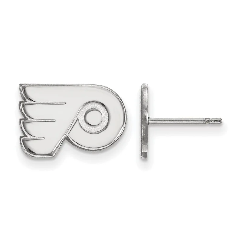 Ladies earrings luxurious look-Sterling Silver NHL Philadelphia Flyers XS Post Earrings