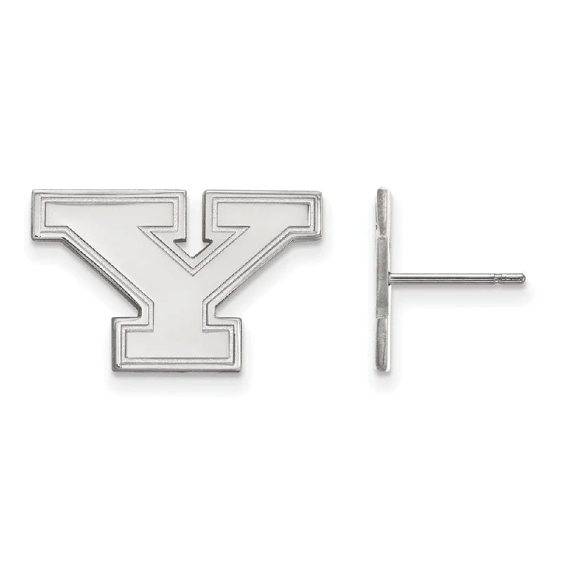 Ladies earrings e-commerce finds-Sterling Silver Youngstown State Small Post Earrings