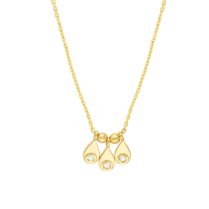 Ladies necklaces Mother’s gift-SOLEE TEARDROP TRIO NECKLACE