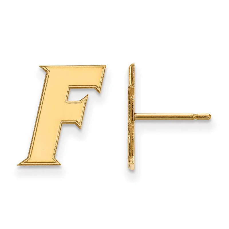 Ladies earrings limited editions-14k Yellow Gold University of Florida Small Post Earrings