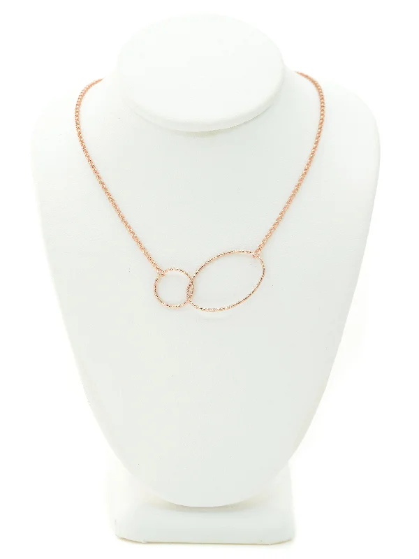 Ladies necklaces holiday specials-Rose Gold Modern Shapes Necklace