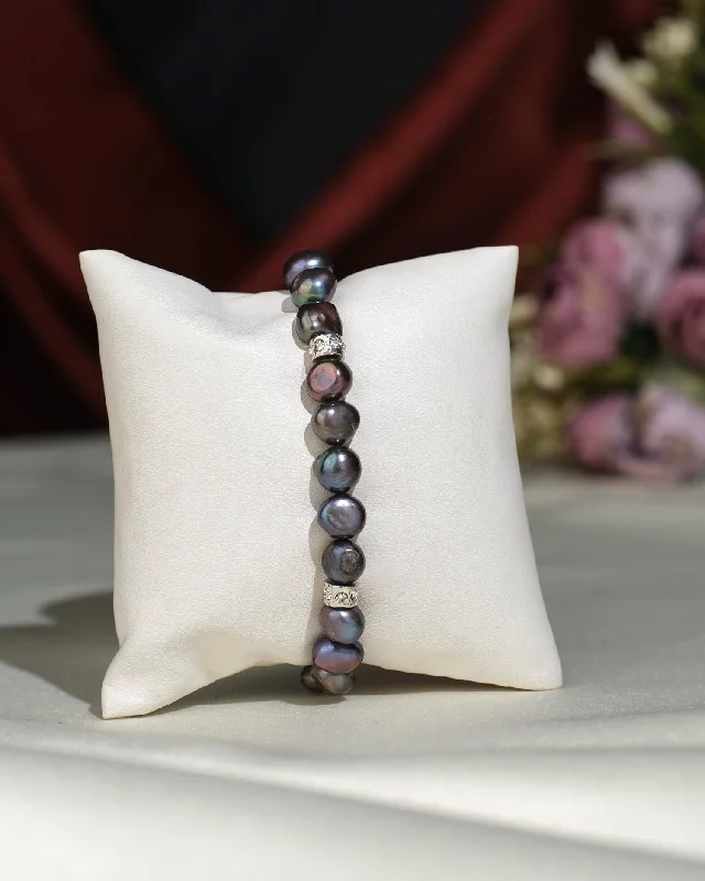 Ladies bracelets birthday gifts-Elegant Black 1 line Bracelet