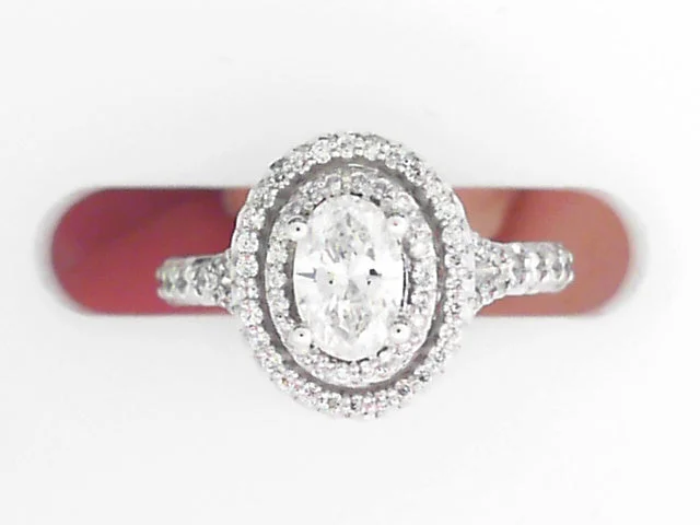 Ladies engagement rings Asian influences-Diamond Engagement Ring