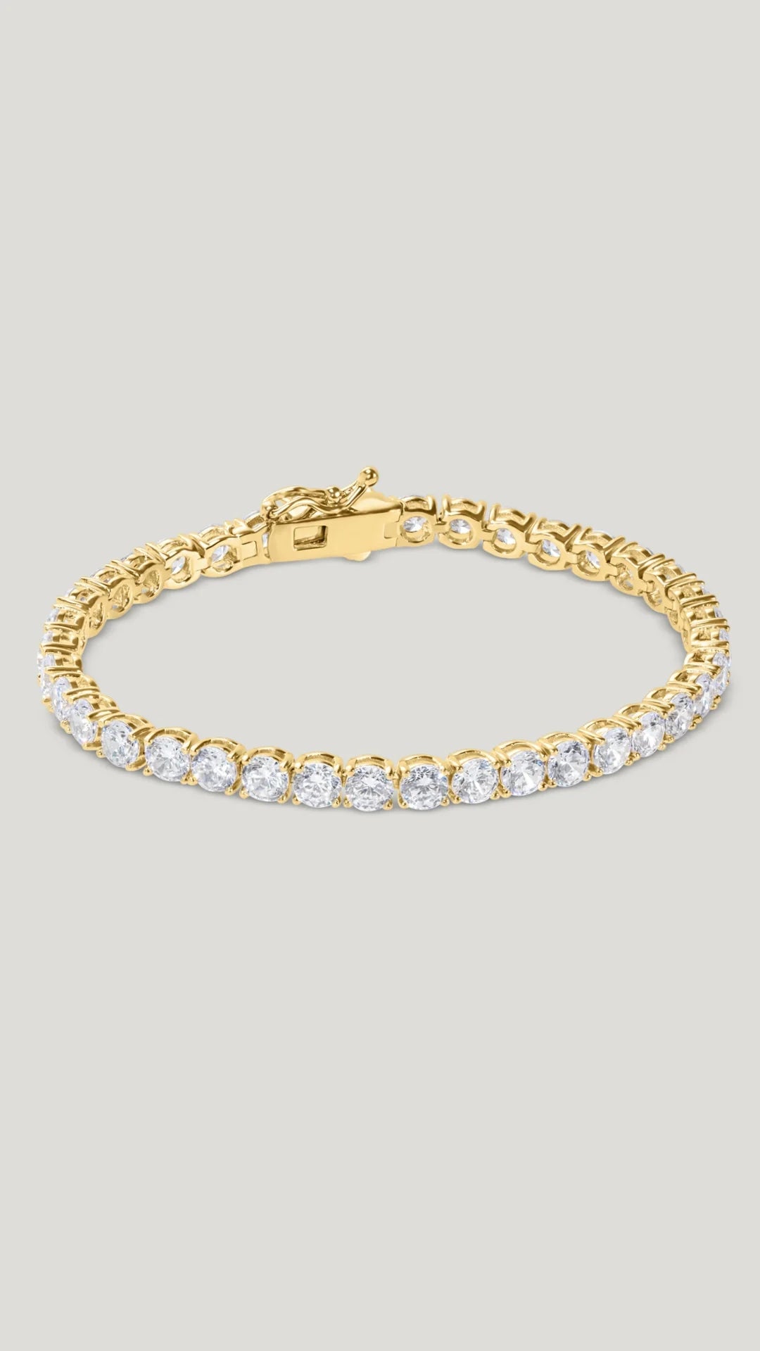 Ladies bracelets popular brands-5mm Tennis Bracelet Gold Plated