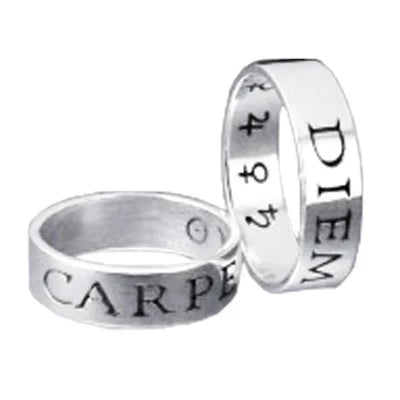 Ladies ring modern design-"Carpe Diem" (seize the day) ring