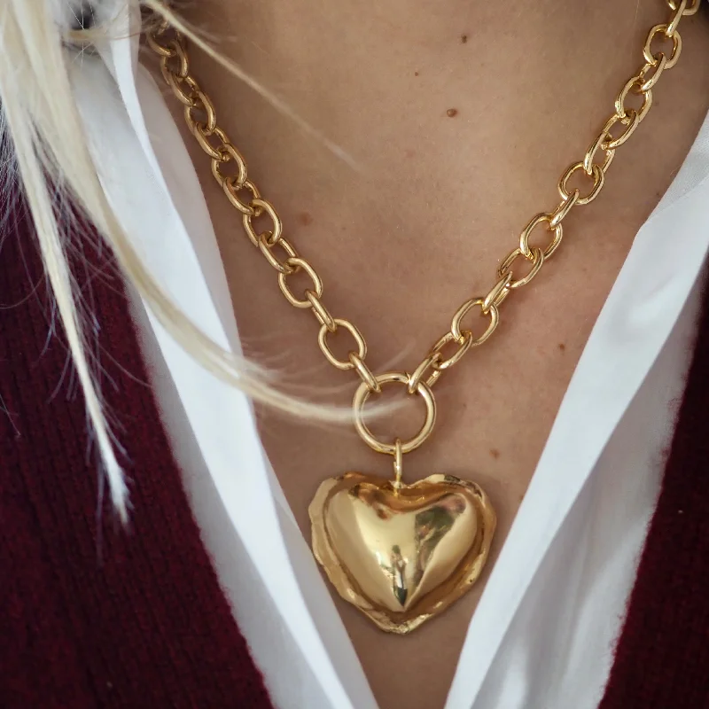 Ladies necklaces Asian-inspired-ALEXANDRA PUFFED  HEART NECKLACE