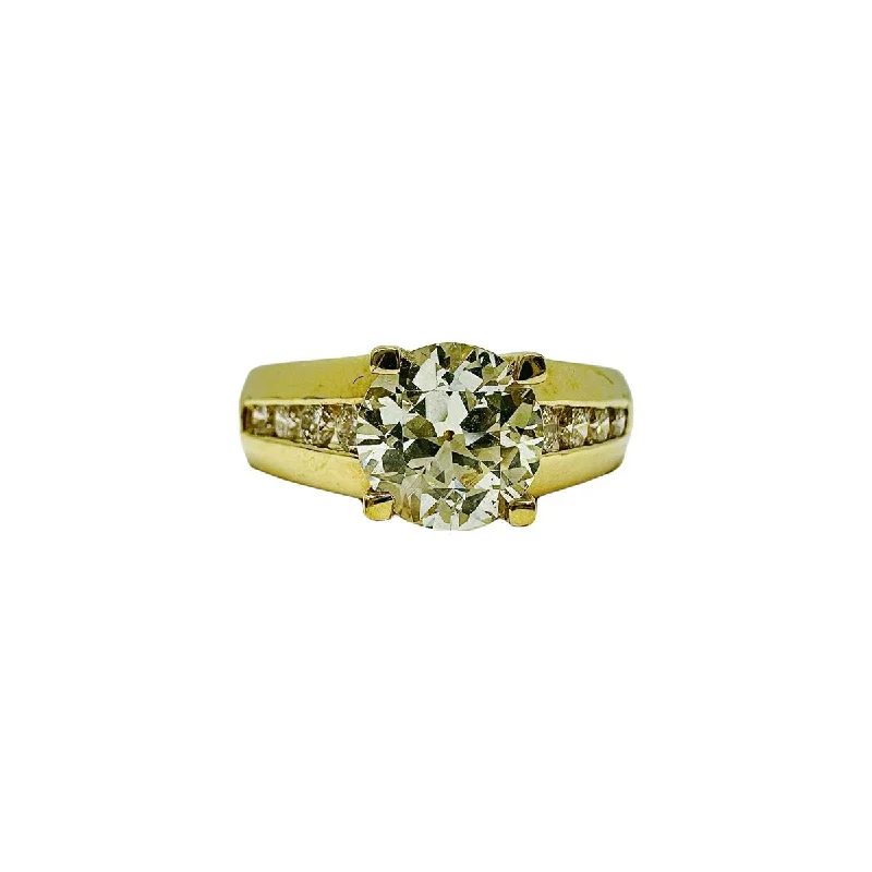 Ladies ring natural stones-18K Gold Ring with Prong set 1.22ct  Diamond