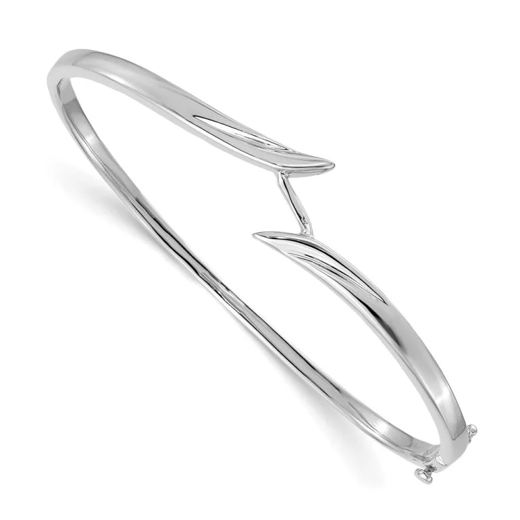 Ladies bracelets customer feedback-14k White Gold Hinged Bangle Bracelet Mounting