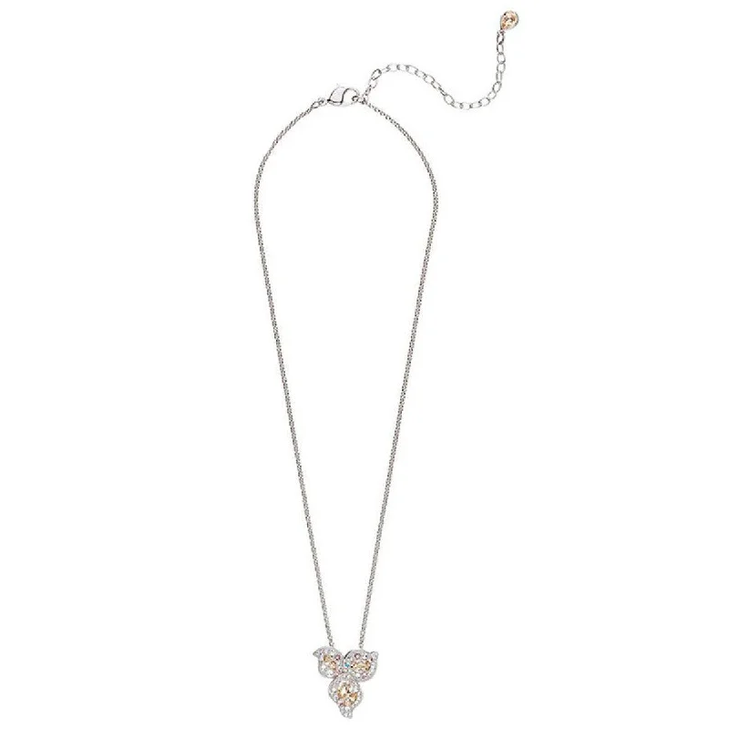 Ladies necklaces discount offers-Swarovski Women's Pendant Necklace - Graceful Bloom Palladium Plated | 5455660