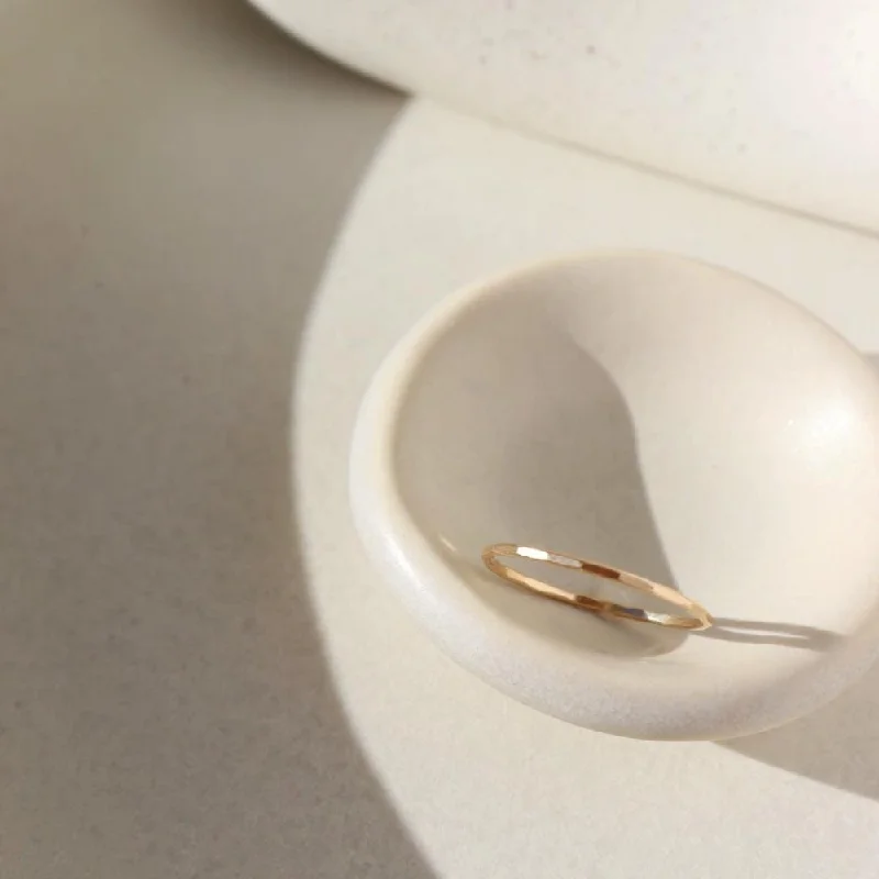 Ladies ring bohemian vibe-Simple Band in 14k Gold