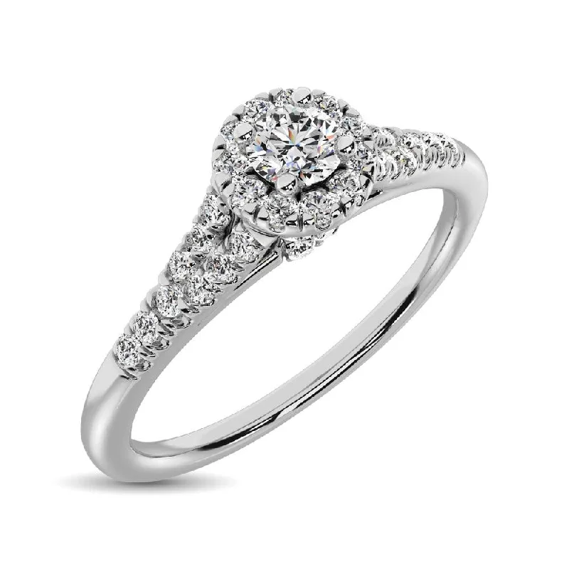 Ladies engagement rings cushion cut-JDTK-60319W- Diamond Engagement /Promise Ring