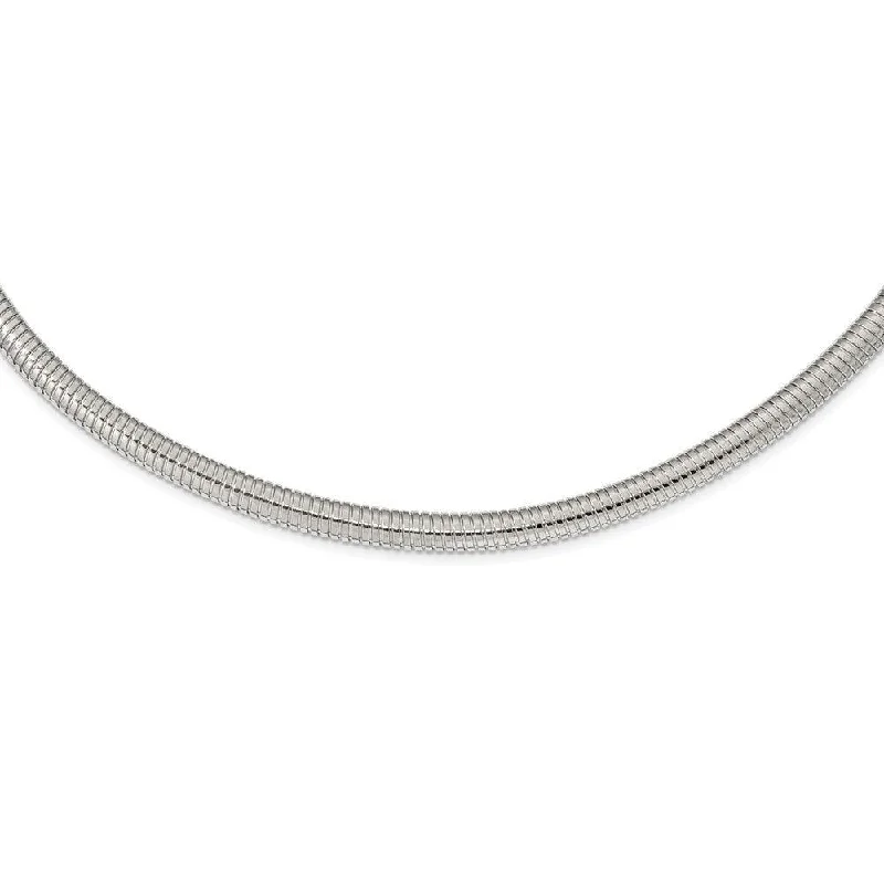 Ladies necklaces cute styles-Stainless Steel Polished 8mm 18in Necklace