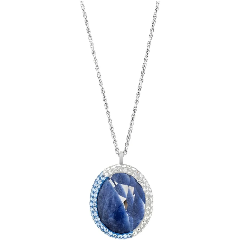 Ladies necklaces discount offers-Swarovski Women's Pendant Necklace - Rhodium with Blue and Clear Crystals | 5135151