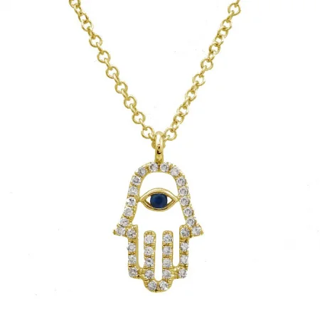 Ladies necklaces Asian-inspired-NOA HAMSA PENDANT NECKLACE