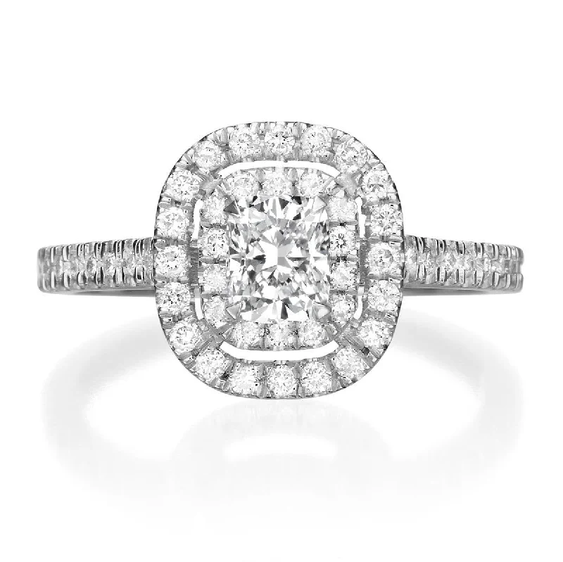 Ladies engagement rings unique styles-1.93 ct Cushion Cut Diamond Engagement Ring