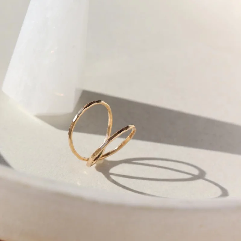 Ladies ring gold-plated-Infinity Ring