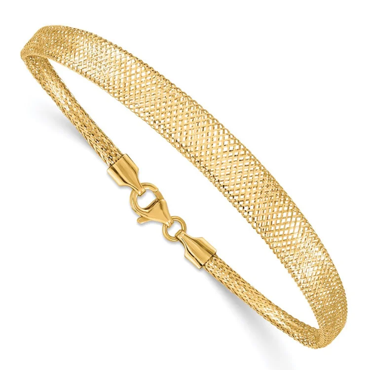 Ladies bracelets limited editions-14K Stretch Mesh Graduated Bracelet