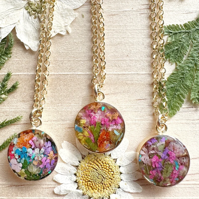 Ladies necklaces delicate chains-Super Bloom Botanical Garden Pendant Necklaces - BG102