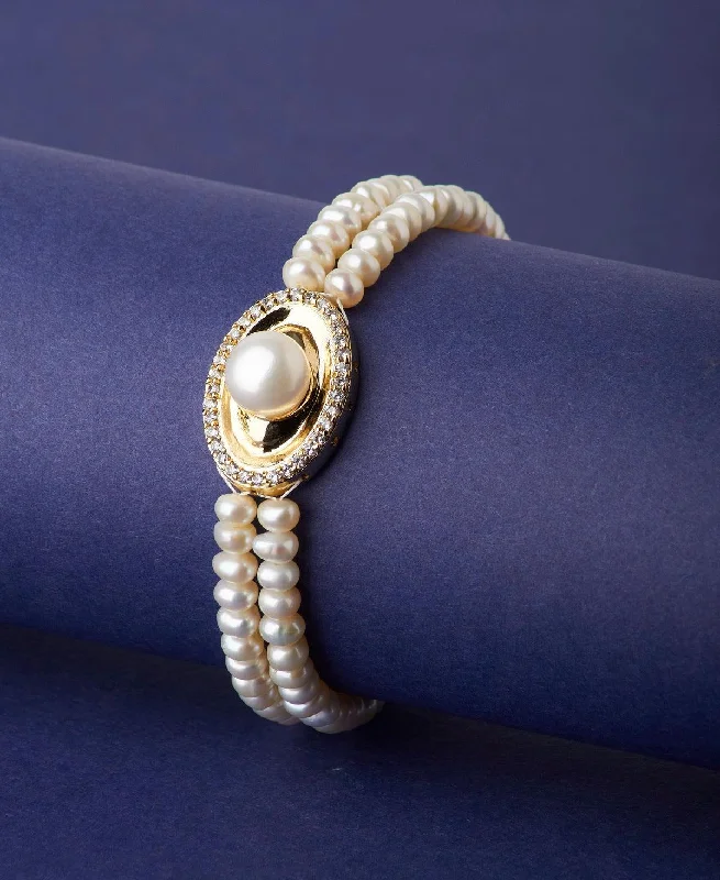 Ladies bracelets viral designs-Beautiful Real Pearl Bracelet