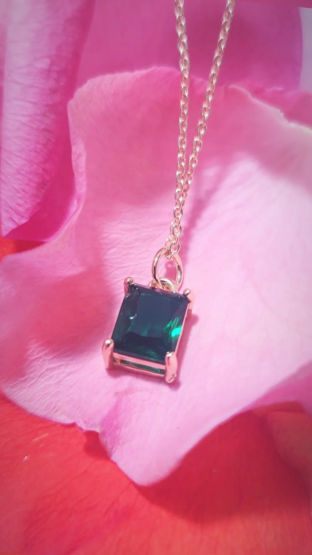 Ladies necklaces price guide-Emerald Crystal Necklace