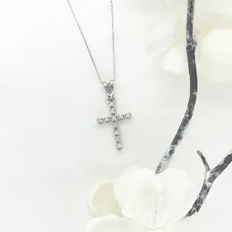 Ladies necklaces Valentine’s pick-10k Gold Diamond Cross Necklace