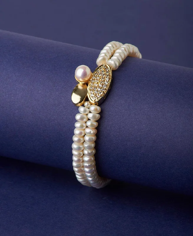 Ladies bracelets global fashion-Elegant Real Pearl Bracelet