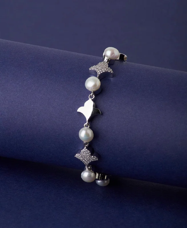 Ladies bracelets group designs-Fashionable Real Pearl Bracelet