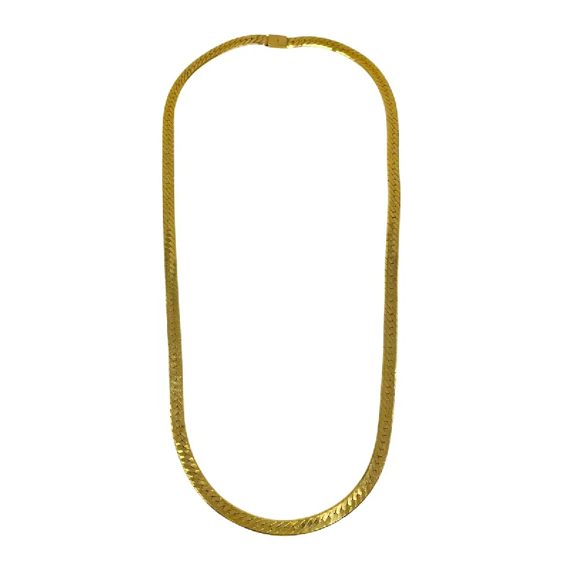 Ladies ring budget-friendly-14K Gold Herringbone Necklace