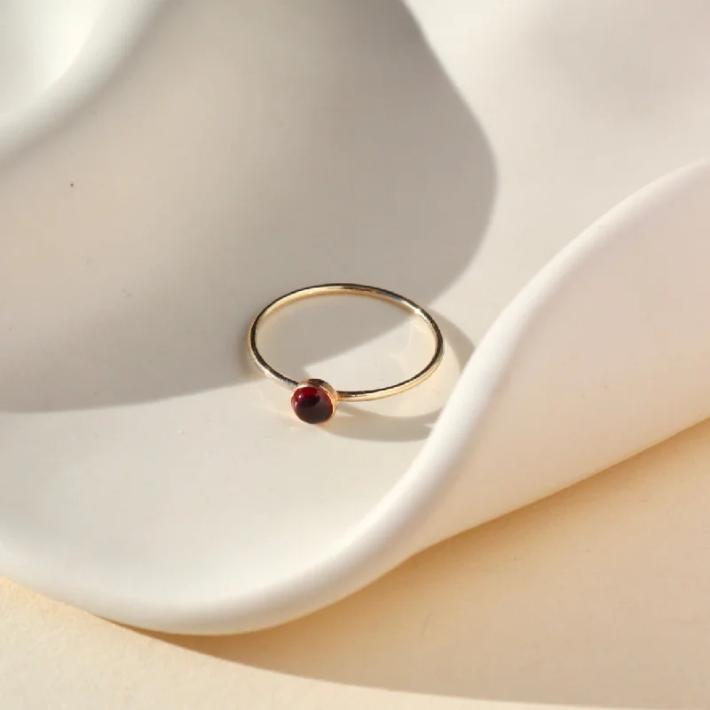 Ladies ring ruby gems-Red Garnet Ring