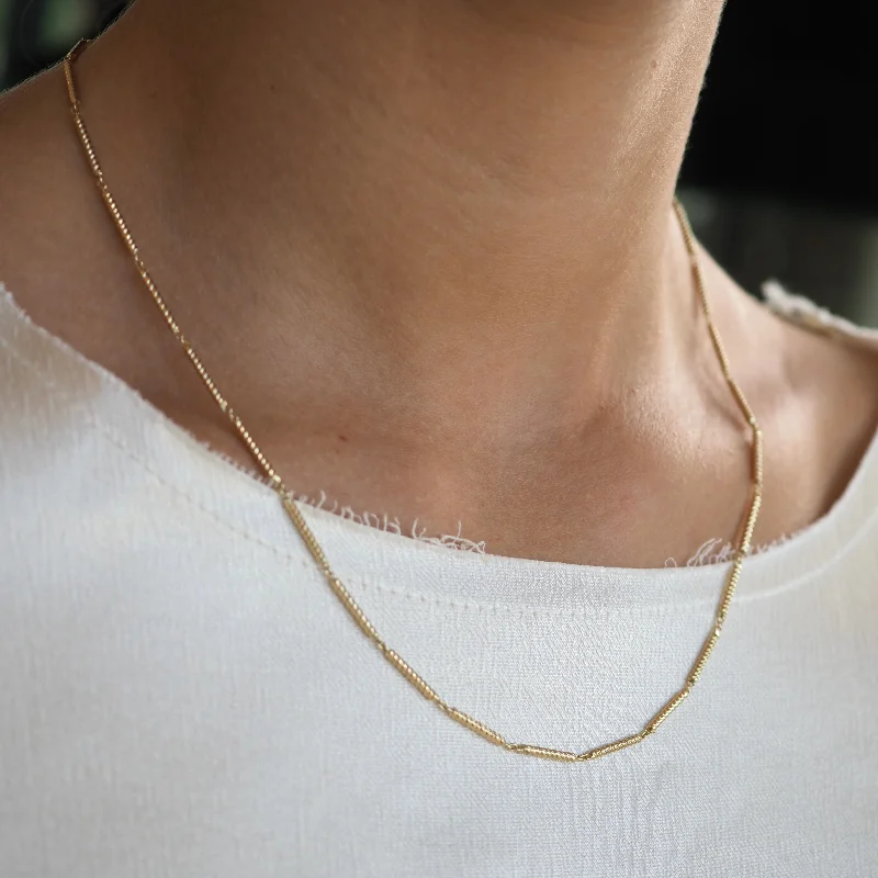 Ladies necklaces proposal gifts-JULES TWIST BAR Chain Necklace