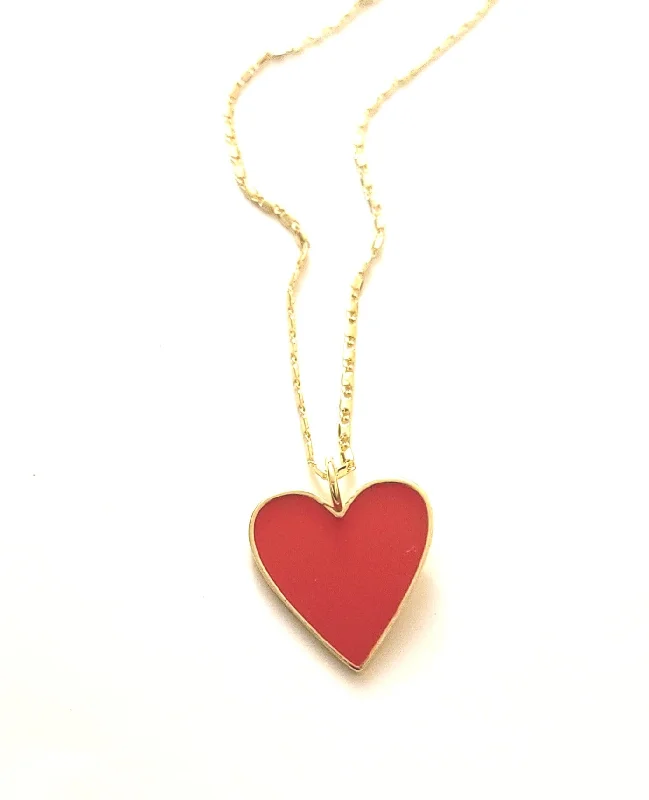 Ladies necklaces price guide-Te Amo Heart Charm Necklace