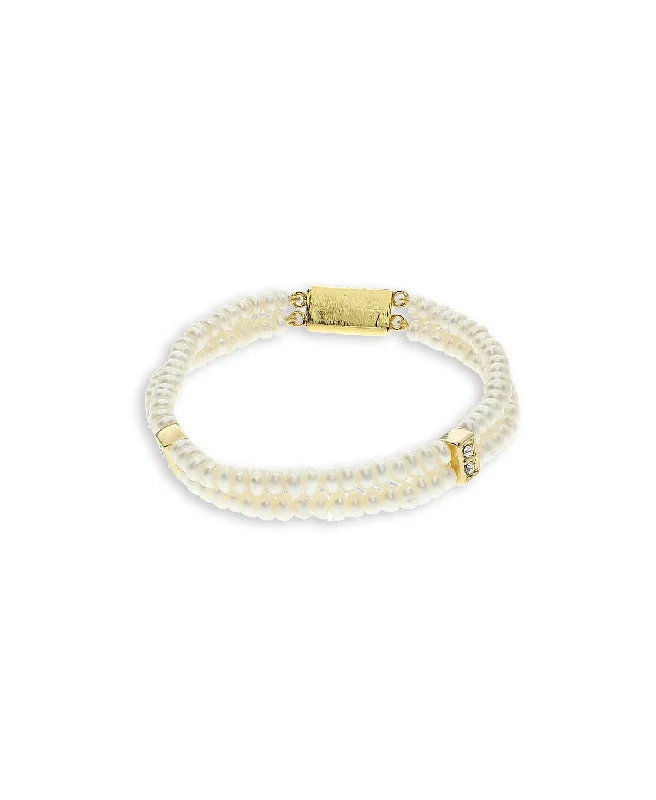 Ladies bracelets natural stones-Fashionable Pearl Bracelet