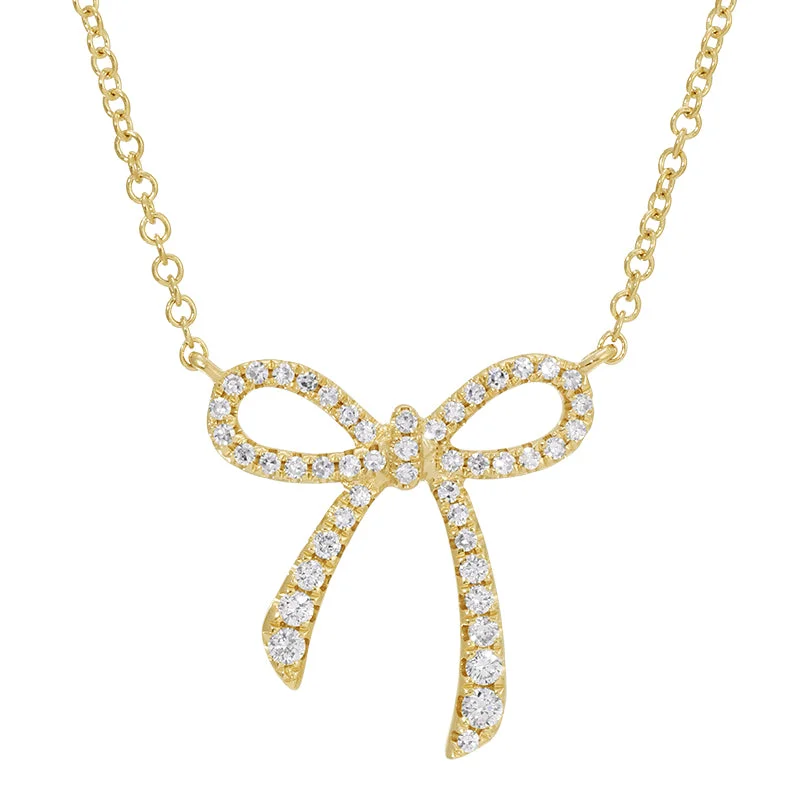 Ladies necklaces floral motifs-SASHA BOW NECKLACE