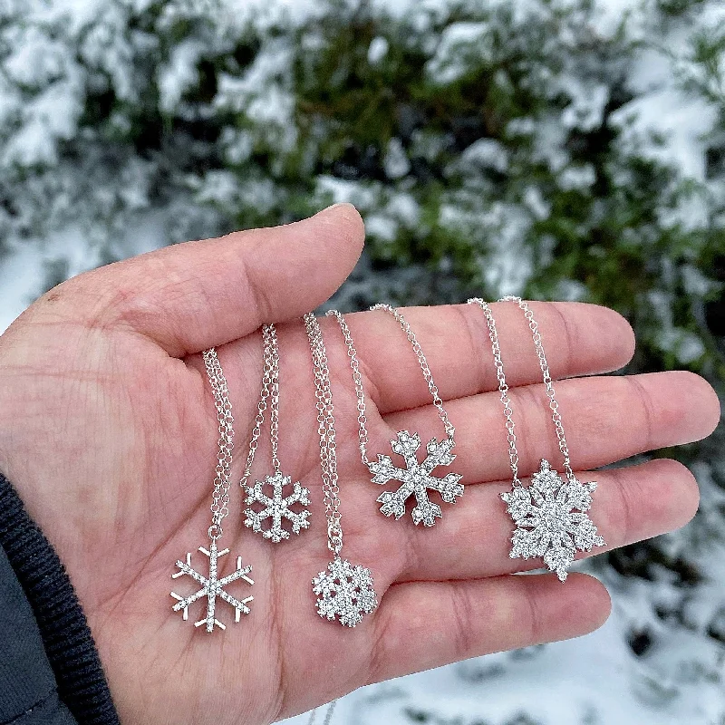 Ladies necklaces gothic appeal-Snowflake Necklaces - 12/17/20