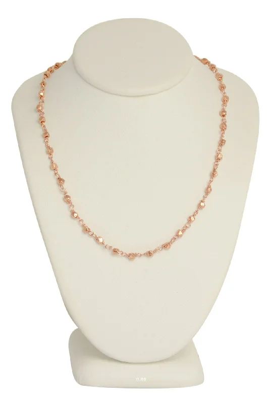 Ladies necklaces couple matching-Rose Gold Nugget Necklace