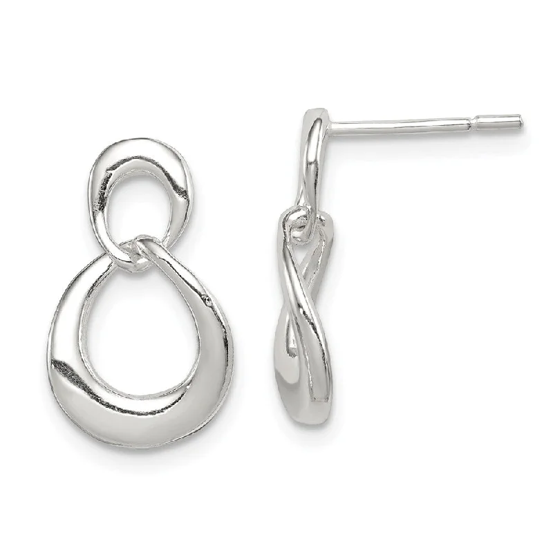 Ladies earrings Valentine’s Day-Teardrop Dangle Earrings in Sterling Silver