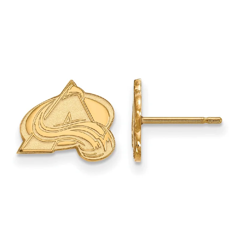 Ladies earrings collectible value-10k Yellow Gold NHL Colorado Avalanche XS Post Earrings