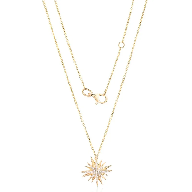 Ladies necklaces gold-plated-SAMMIE  BURST NECKLACE