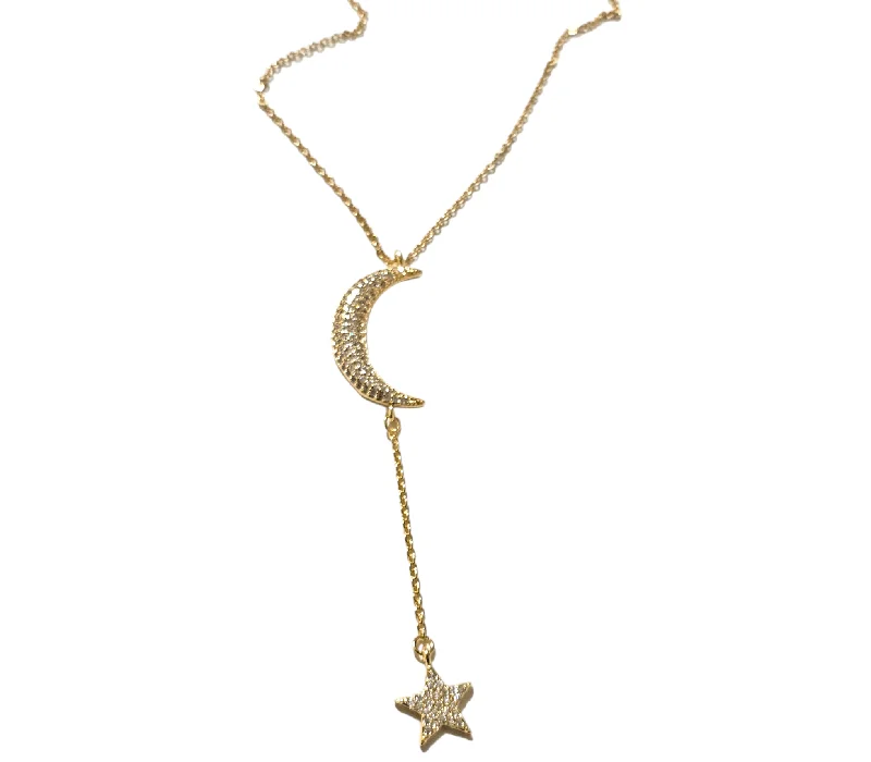 Ladies necklaces youthful charm-Luna Y-Que Necklace