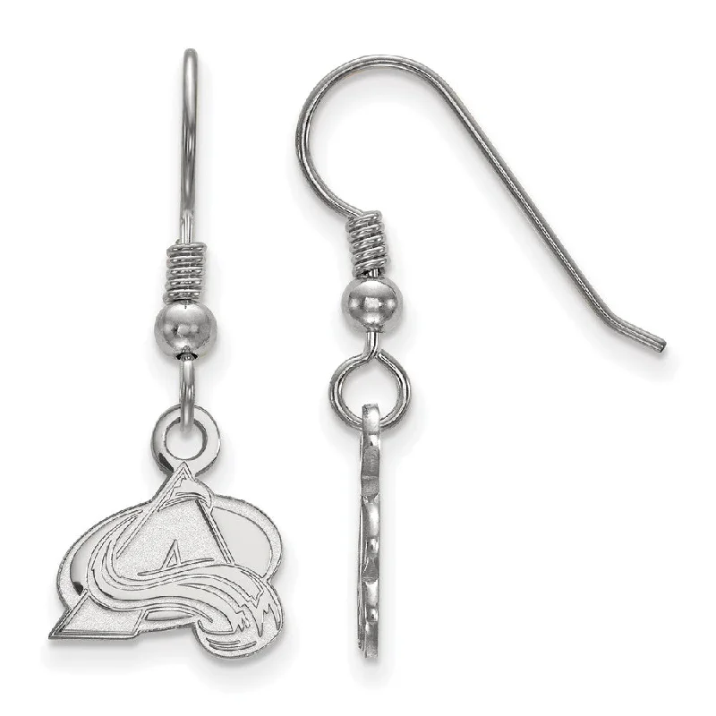 Ladies earrings star motifs-Sterling Silver NHL Colorado Avalanche XS Dangle Earrings