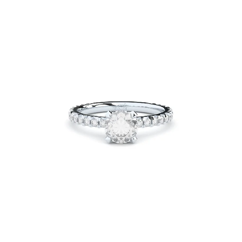 Ladies engagement rings minimalist trend-Tiny Clash+ Engagement 14K Whitegold Ring w. 1.40ct Lab-Grown Diamonds