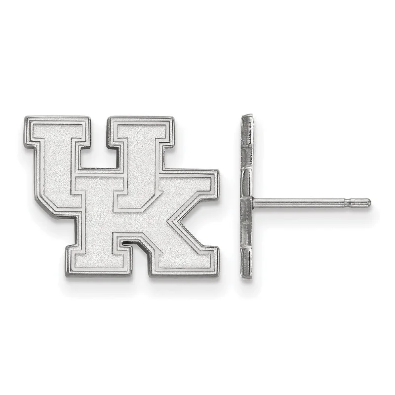 Ladies earrings Valentine’s Day-Sterling Silver University of Kentucky Small 'UK' Post Earrings