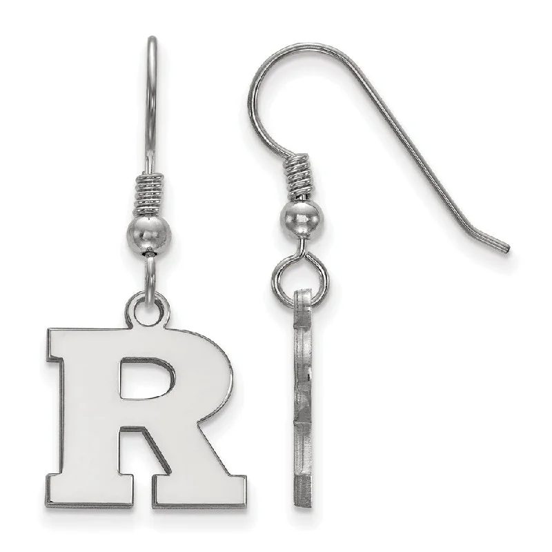 Ladies earrings 2025 trends-Sterling Silver Rutgers Small Dangle Earrings