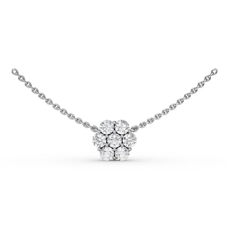 Ladies necklaces one-of-a-kind-Magnolia Diamond Necklace N5032