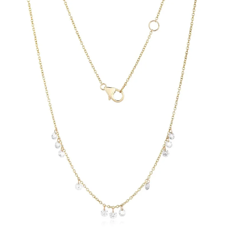 Ladies necklaces cute styles-LIZA DIAMOND DROP NECKLACE