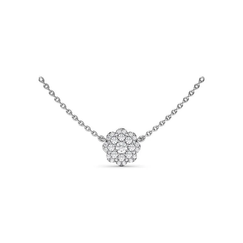 Ladies necklaces Christmas style-Magnolia Diamond Necklace N4965