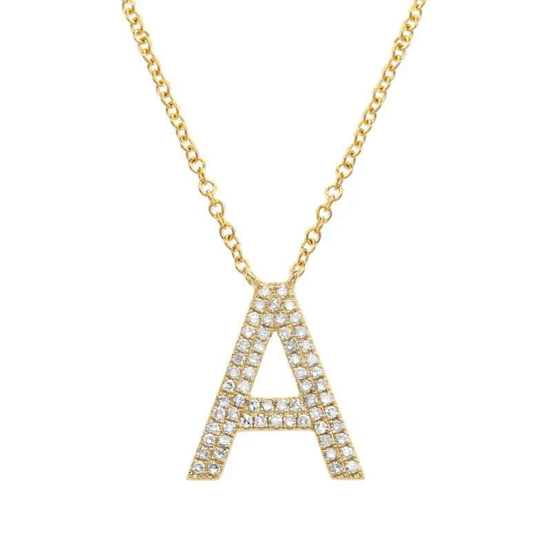 Ladies necklaces bridal jewelry-DOUBLE ROW DIAMOND  INITIAL NECKLACES